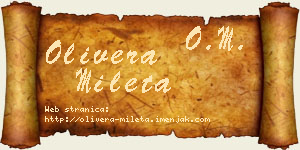 Olivera Mileta vizit kartica